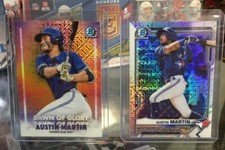 2021 Bowman Chrome AUSTIN MARTIN Mojo Refractor + Dawn of Glory Mojo LOT