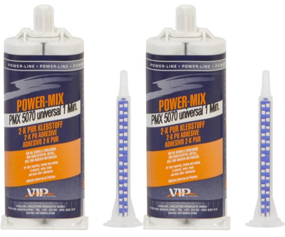 VIP 2K Polyurethane Universal Repair Adhesive (8 X BLACK – 1 Minute Cans) VIP21B