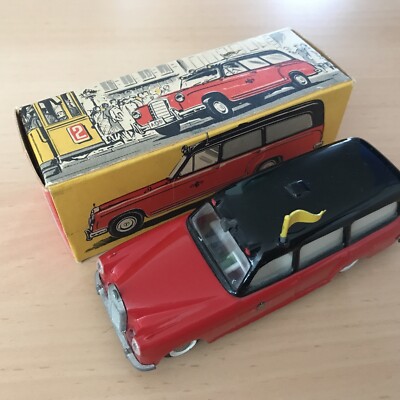 TEKNO 731 32 Mercedes Benz Ambulance Denmark 220 S OVP Box Schachtel rot schwarz