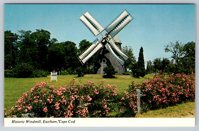 Eastham MA Historic Windmill Samoset Rd Cape Cod Postcard