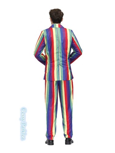 W-R3-2 Suitmiester Rainbow Mardi Gras Gay Pride Oppo Suit Opposuits Mens Costume - Bild 5 von 5