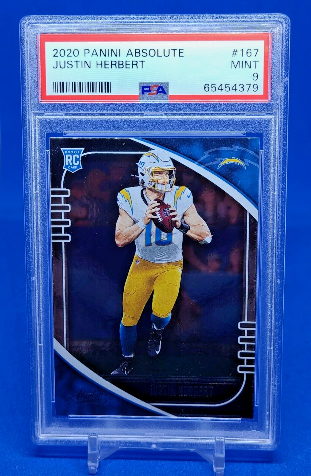 2020 Panini Absolute Justin Herbert RC ROOKIE #167 PSA 9 MINT Chargers