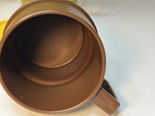 8 VINTAGE TUPPERWARE #1312 Stackable Harvest Colors MUGS CUPS w/3 Coasters - Picture 6 of 6