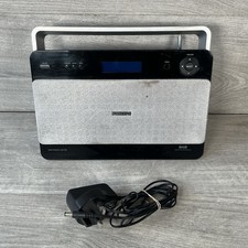Philips AJ5100 DAB FM Digital Radio Portable Black/Silver Tested Working 