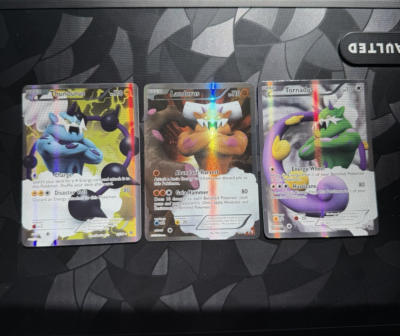 Pokemon TCG BW Black Star Promos Holo Promo Lot 3: Thundurus 97/98 BW43 98/98
