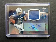 2012 Topps Chrome NFL Rookie Patch Auto RPA - TY Hilton RC /50