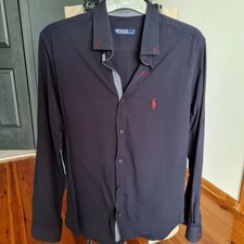 Men's size XL 'POLO RALPH LAUREN' Navy cotton long sleeve shirt - EUC