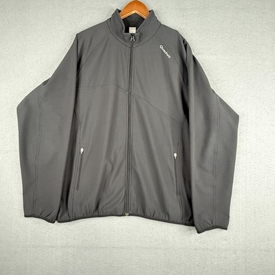 Decathlon Quechua Jacket Mens XL Black Fleece Lined Full Zip Cycling Outdoor