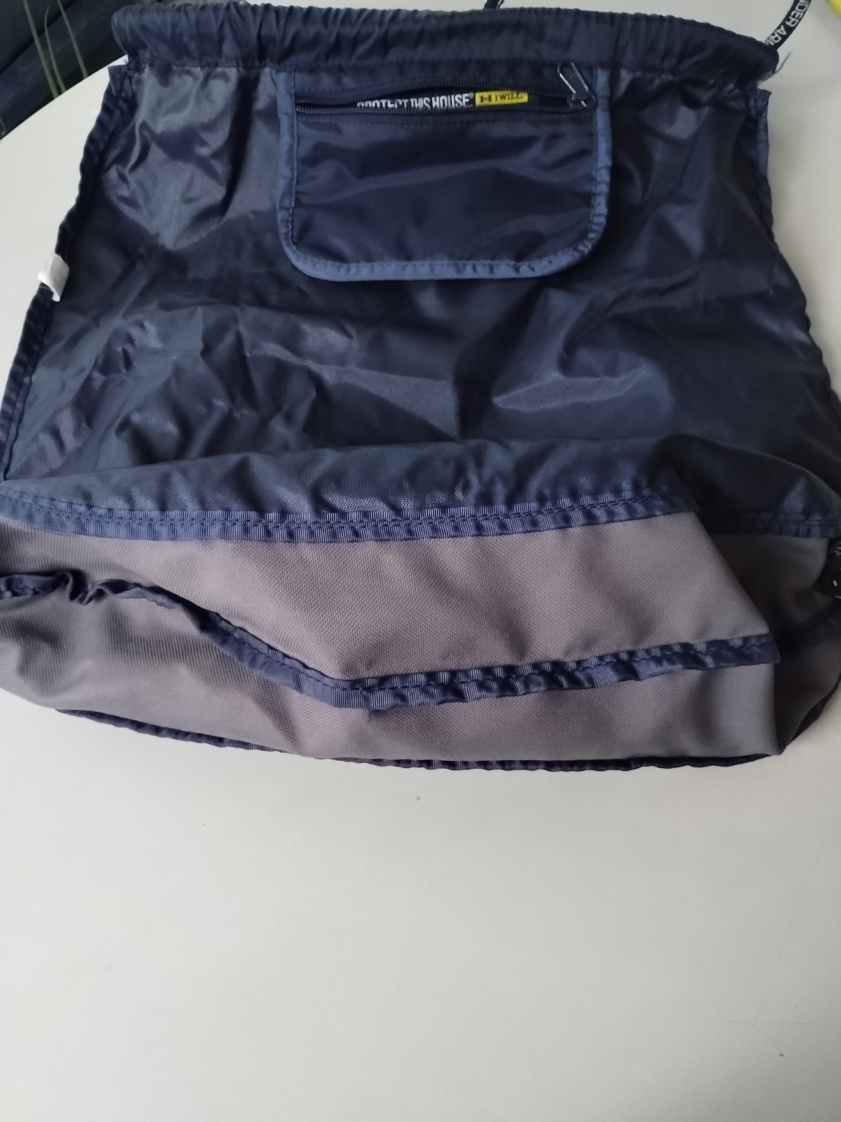 Under Armour Sackpack Drawstring backpack Blue Wh… - image 9