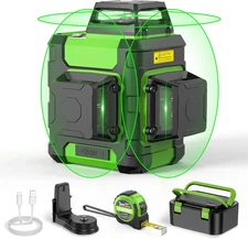 Laser Level 3 X 360 Self Leveling Laser Level Tool 3D Cross Line Leveling and Al