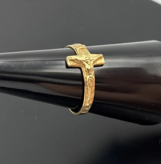 Buy Rosary Ring Sterling Silver With Cross In Oval By Marina Jewelry - Foto 11