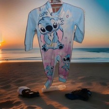 DISNEY GIRLS LILO AND STITCH PAJAMAS ONE PIECE UNION SUIT SIZE 6 COSTUME/SLEEP