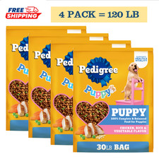 4 Packs, Pedigree® Growth & Protection Puppy Dry Dog Food - Healthy, 30 LB Bag 0.65 per pound