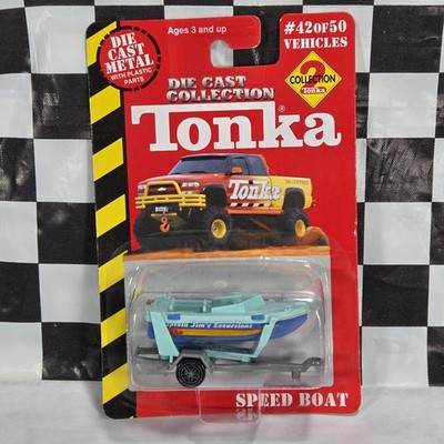 2000 Tonka DieCast Collection #42 SPEED BOAT Blue Collection 2 Excursions Tour