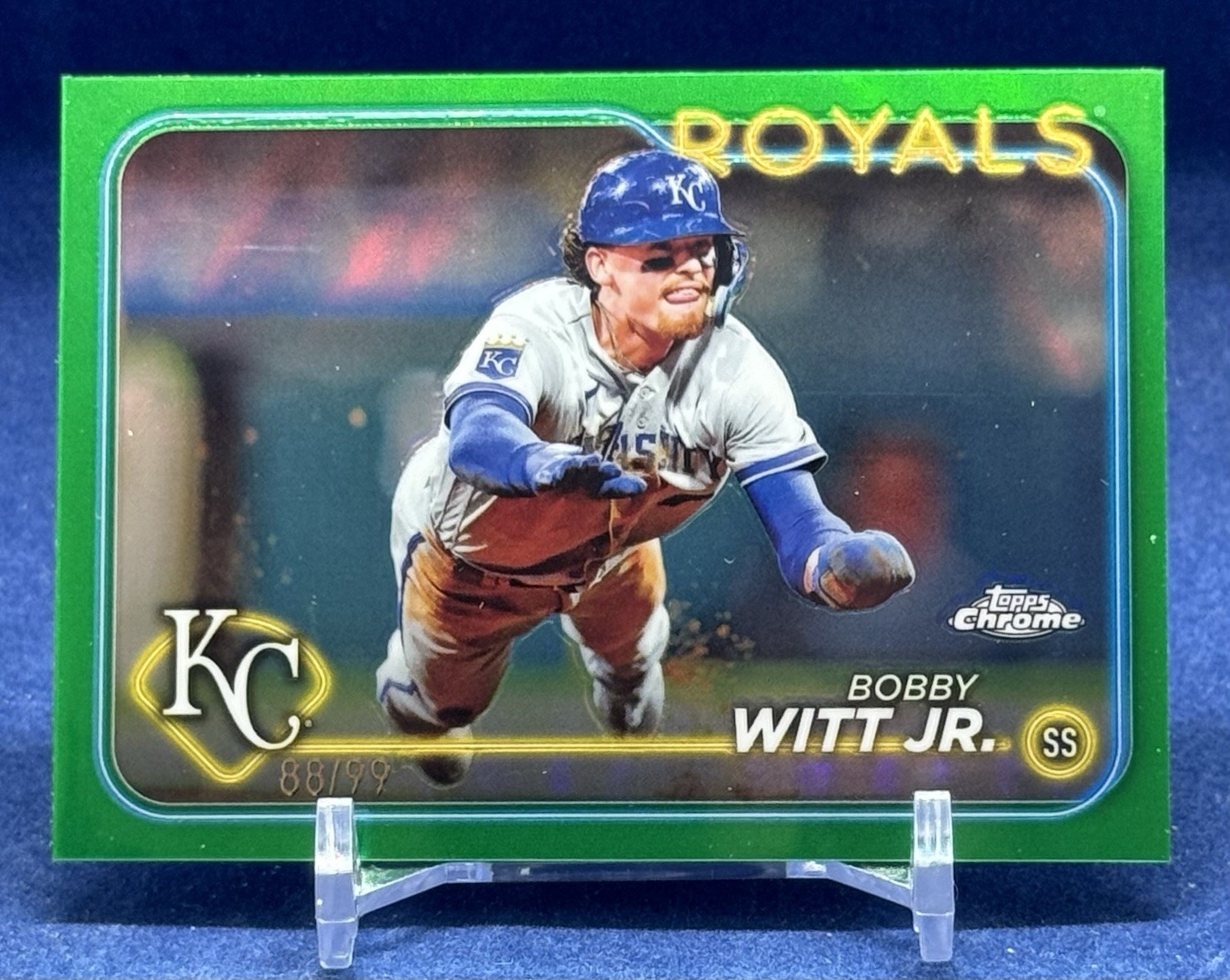 2024 Topps Chrome - Bobby Witt Jr. #120 Green Refractor #88/99