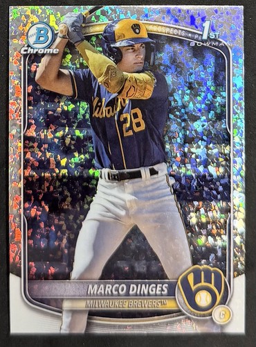 Marco Dinges Bowman 2025 cromo mini diamante refractor cerveceros