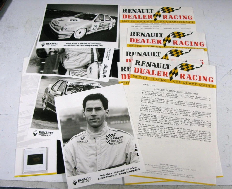 RENAULT Dealer Racing Car Press Pack BRITISH TOURING CAR CHAMPIONSHIP 1993 - Image 2 of 4