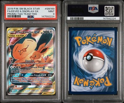 2019 Pokemon Eevee & Snorlax GX PSA 9 Mint #SM169 Englisch
