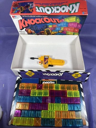 Vintage 1991 KNOCKOUT  Board Game Milton Bradley F3