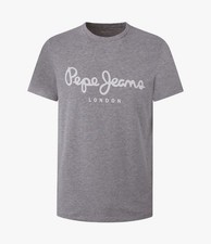 Pepe Jeans Original Stretch T-Shirt Black Mark Grey Size U.K.Large New With Tags