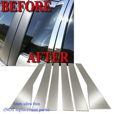 For 2001-10 Chrysler Pt Cruiser 6pcs Chrome Pillar Posts Door Window Trim Covers For 2001-10 Chrysler Pt Cruiser 6pcs Chrome Pillar Posts Door Window Trim Covers