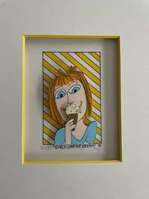 James Rizzi ''GIRLS LIKE ICE CREAM''  A/P   1997  3-D