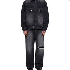 Vivas Studio Black Denim Photocard Jacket M Size Official