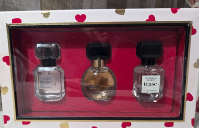Victoria's Secret Deluxe Mini Fragrance Trio Set Bombshell/Bare/Tease NIB NEW