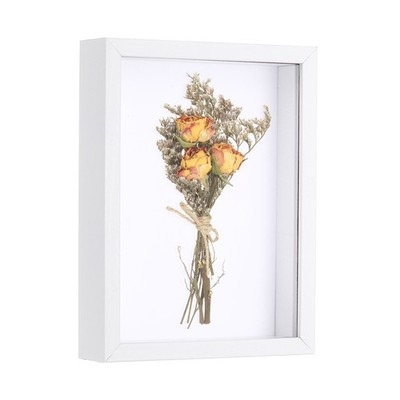 Für Shadow Box 7x5 Zoll Bilderrahmen 3 cm Tief Weiß