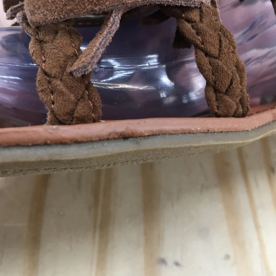 Босоножки женские American Eagle Outfitters 8 бахром с ремешками гладиаторские туфли на плоской подошве коричневые - Изображение 4 из 4