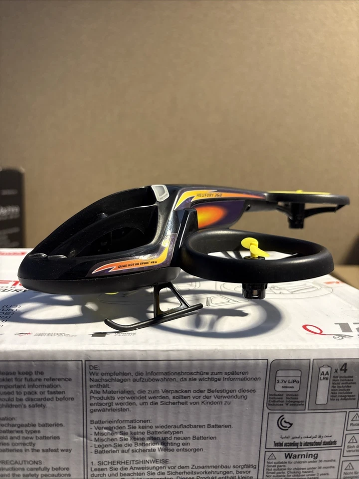 SYMA TF1001 HELIFURY 360 Quad Rotor LED Mini RC Helicopter Drone Gyro 4HZ Remote - Image 3 of 4