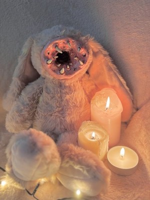 Gore Bunny / Creepy-cute, self made Stofftier mit Tongesicht