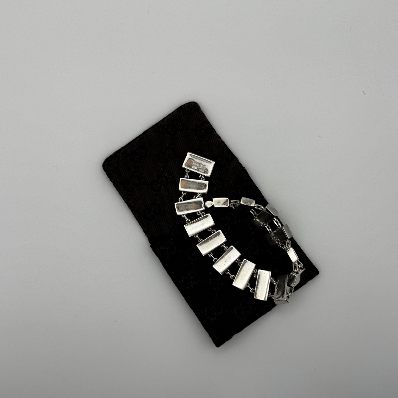 𝔾𝔾 Vintage Authentic GUCCI Solid Sterling Silve… - image 3