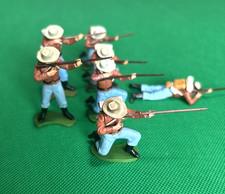 Britains Eyes Right / Swoppets ACW Confederate BUTTERNUT Troops  7 pc Ref  No 24