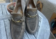Gucci VTG Taupe Suede Gold Tone Monogram GG Loafer Men’s U.S. 8.5/41.5 ?