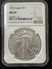 2026 $1 American Silver Eagle NGC MS69 Brown Label!!!!!!