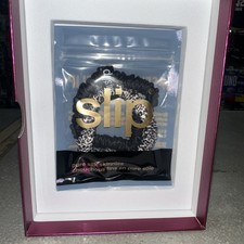 Slip Pure Silk Skinny Scrunchie Duo In Black And Leopard