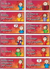 Spanish Educational  Language Teaching Anchor Phrase Posters, Colorful Charts,