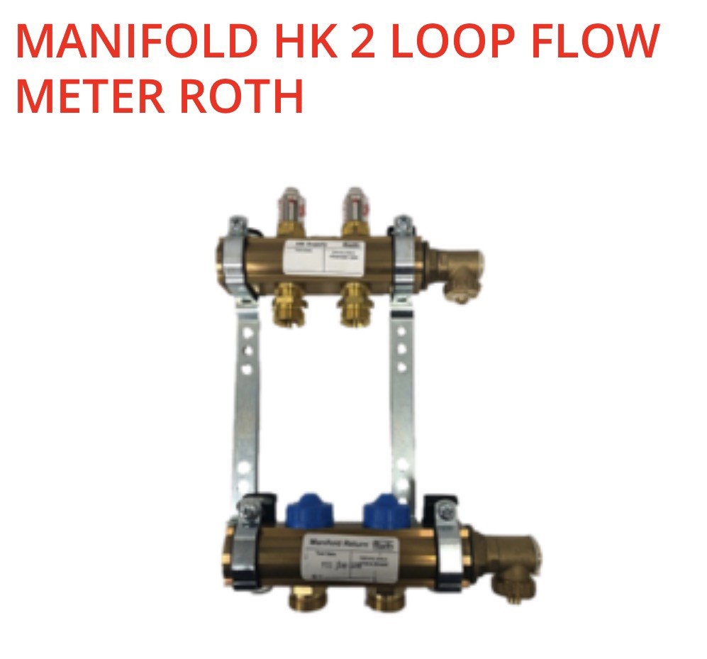 Roth HK 2 Heating Manifold With Adjustable Flow Control Meters #2315006872