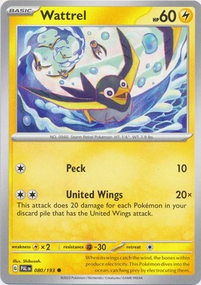 Wattrel - 080/193 - Common (Near Mint) Paldea Evolved - Lightning Pokémon