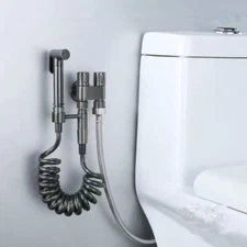 4PCS/set Toilet Bidet Sprayer Set Sprayer Guns Shower Handheld Hand Bidet Cold