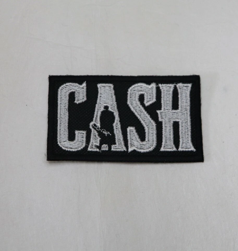 JOHNNY CASH Patch Iron/ Sew on Embroidered Outlaw Country Haggard - Image 4 of 4