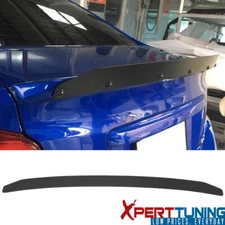 Fits 15-21 Subaru WRX OE Style Spoiler Gurney Flap Wicker Bill Black Aluminum
