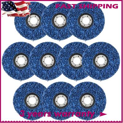 10 Pack 4'' Poly Strip Disc Wheel Paint Rust Removal Clean For Angle Grinder US