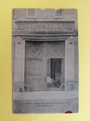 CPA FRANKREICH Vieux PARIS 7 Rue de l'ESTRAPADE Porte de L'HOTEL BONNY von 1727