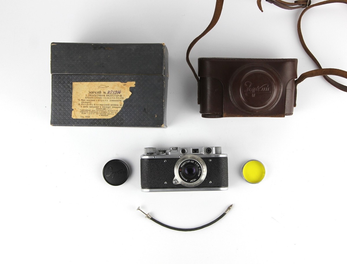 Soviet Camera ZORKI Lens INDUSTAR - 22 (3,5/50) Camera for EXPORT