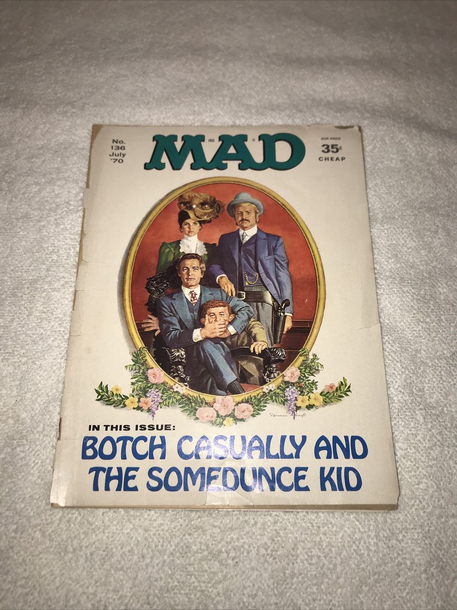 【激レア/ビンテージ/70s】MADマッド マガジン 1970年7月版 MAD Magazine No. 136 July 1970 - Butch Cassidy and the