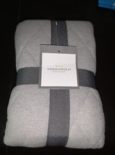 Threshold KING Flannel Quilt Quilted Diamond Stitch GRAY Pillow Sham