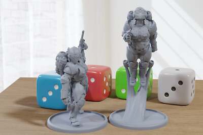 Captian Blitz - 3D Printed Minifigures for Fantasy Miniature Tabletop Games, TTR