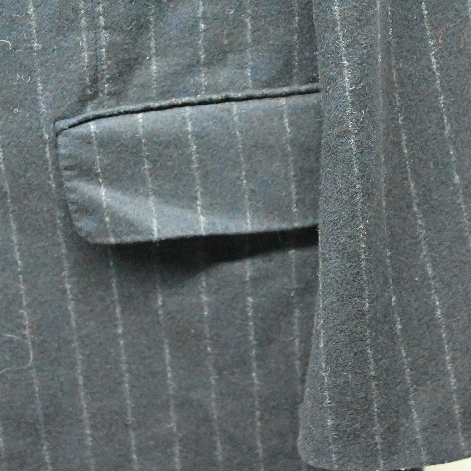 Chaqueta Abrigo Deportivo Canali 1934 52 | 42S Azul Marino Tiza Rayas Franela 2Bn Foto 3 de 4